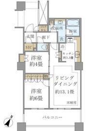 ブリリア有明スカイタワー 7階 間取り図