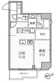 シーズンフラッツ蔵前パークフロント 1102 間取り図