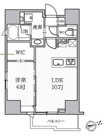 シーズンフラッツ蔵前パークフロント 1103 間取り図