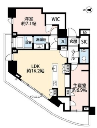 パークコート乃木坂ザタワー 22階 間取り図