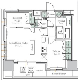 ONE ROOF RESIDENCE TAMACHI (ワンルーフレジデンス田町) 1310 間取り図