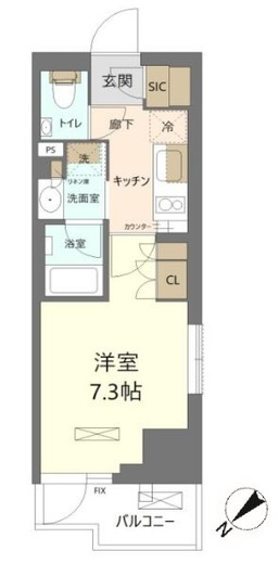 デュオステージ雪が谷大塚 3階 間取り図