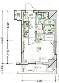 パークウェル麻布十番 6階 間取り図