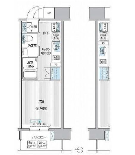 セントラーレ新城 302 間取り図