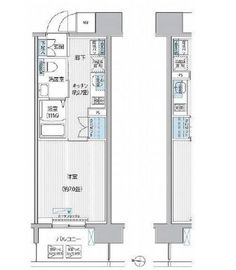 セントラーレ新城 302 間取り図