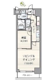 ミェーレ日本橋 1202 間取り図