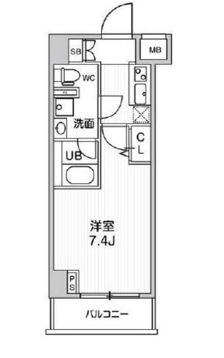 GENOVIA阪東橋skygarden (ジェノヴィア阪東橋スカイガーデン) 8階 間取り図