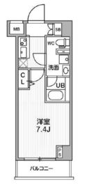 GENOVIA阪東橋skygarden (ジェノヴィア阪東橋スカイガーデン) 6階 間取り図