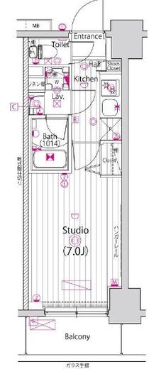 ガーラ・リバースクエア横濱南 6階 間取り図