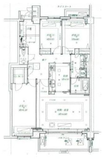 パークハウス芝白金台 4階 間取り図