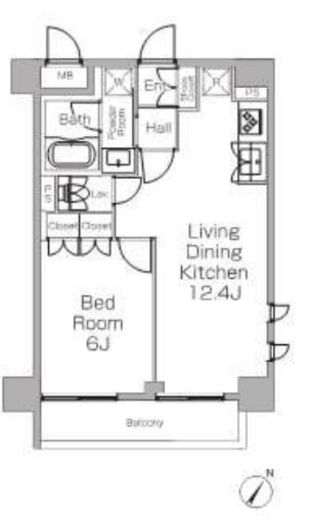 プラウドフラット三軒茶屋Ⅱ 216 間取り図