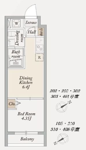 KDXレジデンス池袋要町 202 間取り図