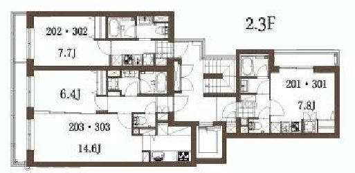 グランデュオ青葉台 201 間取り図