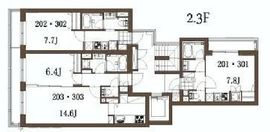 グランデュオ青葉台 201 間取り図