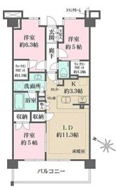 ザ・パークハウス横浜川和町テラス 6階 間取り図