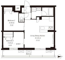 フレンシア下井草 206 間取り図