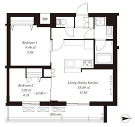 フレンシア下井草 208 間取り図