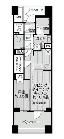 ジオ目黒 1階 間取り図