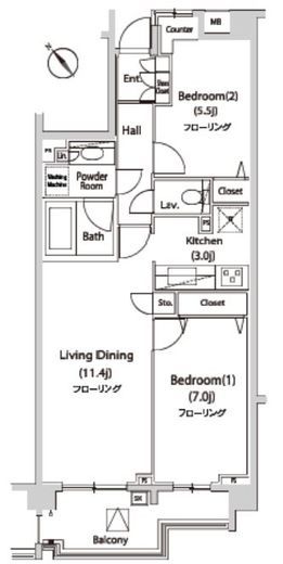 コートヒルズ横濱山手 2階 間取り図