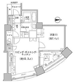 パークハウスオー・タワー 2階 間取り図