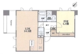 ベルザ都立大 10階 間取り図