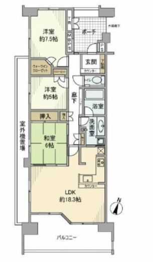 プライズ・ヒル 20階 間取り図
