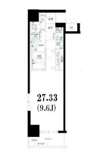 グリアス横浜プルミエール 8階 間取り図