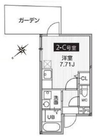 ラベルジェ渋谷神山町 2-C 間取り図