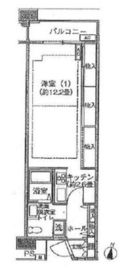 シティコート目黒 3-414 間取り図