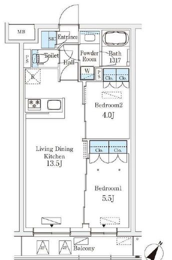 参宮橋ビューアパートメント 407 間取り図