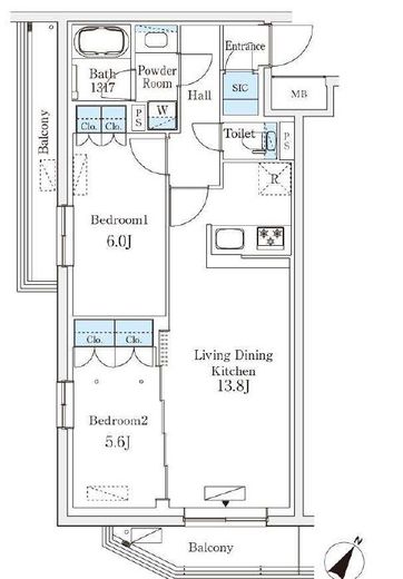 参宮橋ビューアパートメント 504 間取り図