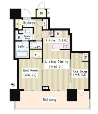 ブリリアタワー池袋 32階 間取り図