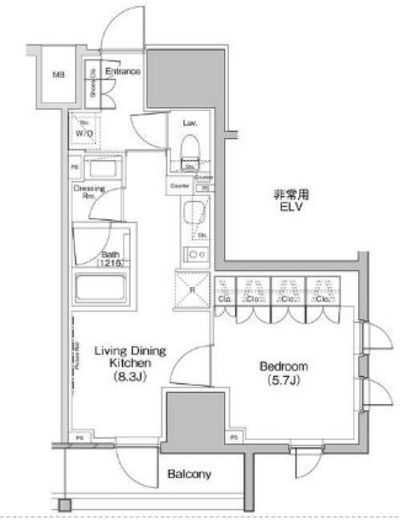 ザ・パークハビオ板橋区役所前 1307 間取り図