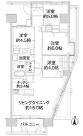 パークホームズ亀有ガーデンズコート 2階 間取り図