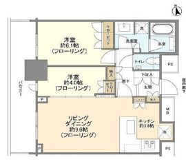 ドレッセタワー新綱島 5階 間取り図