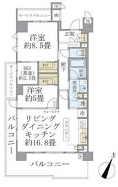 ブリリア大山パークフロント 6階 間取り図