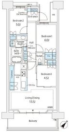 HARUMI FLAG PARK VILLAGE (晴海フラッグ パークヴィレッジ) 18階 間取り図