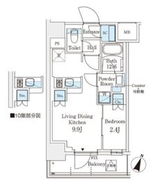 パークアクシス横浜阪東橋 715 間取り図