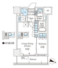 パークアクシス横浜阪東橋 706 間取り図