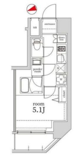 Log戸越 (ログ戸越) 8階 間取り図