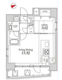 Log戸越 (ログ戸越) 12階 間取り図