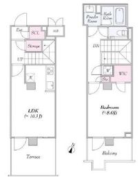 URBANLINK護国寺 107 間取り図