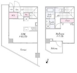 URBANLINK護国寺 214 間取り図