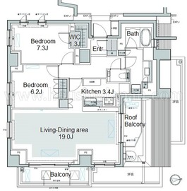 ザ・パークハウス代官山レジデンス 4階 間取り図