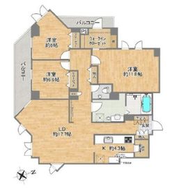 リヴェルテ湘南 3階 間取り図