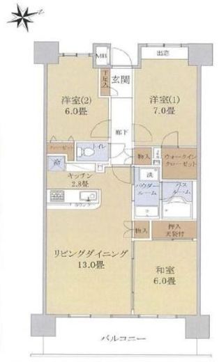 日神パレステージ横須賀田浦 8階 間取り図