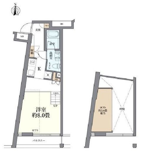 プラウドジェム渋谷神南 3階 間取り図