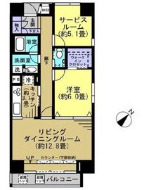 グランドメゾン築地 3階 間取り図