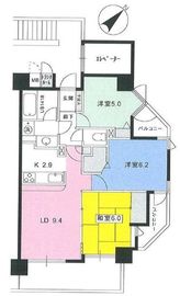 アーバンビュー中野 2階 間取り図