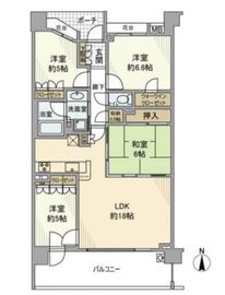 パークスクエア二子多摩川 2階 間取り図